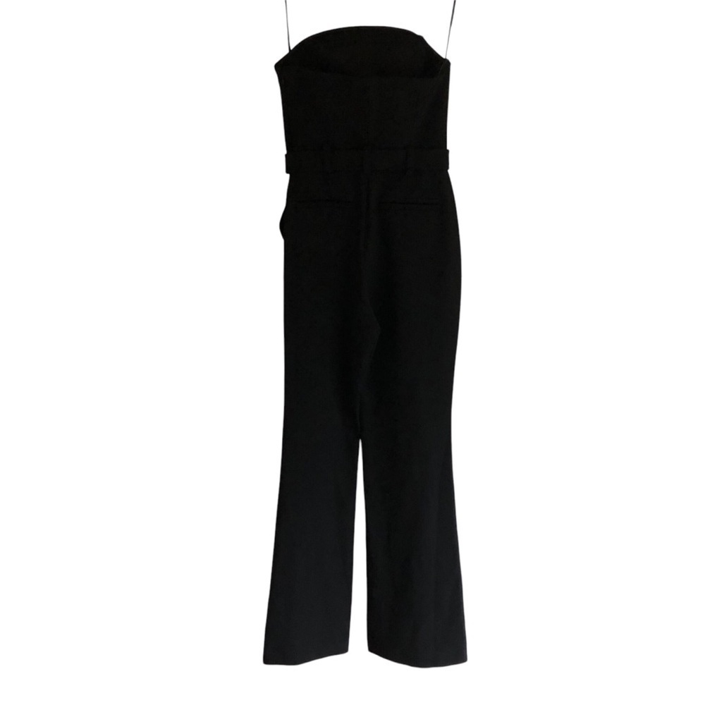 A.L.C. Kate Strapless Belted Black Wide Leg Jumpsuit Size 2 NWT - Picture 9 of 14